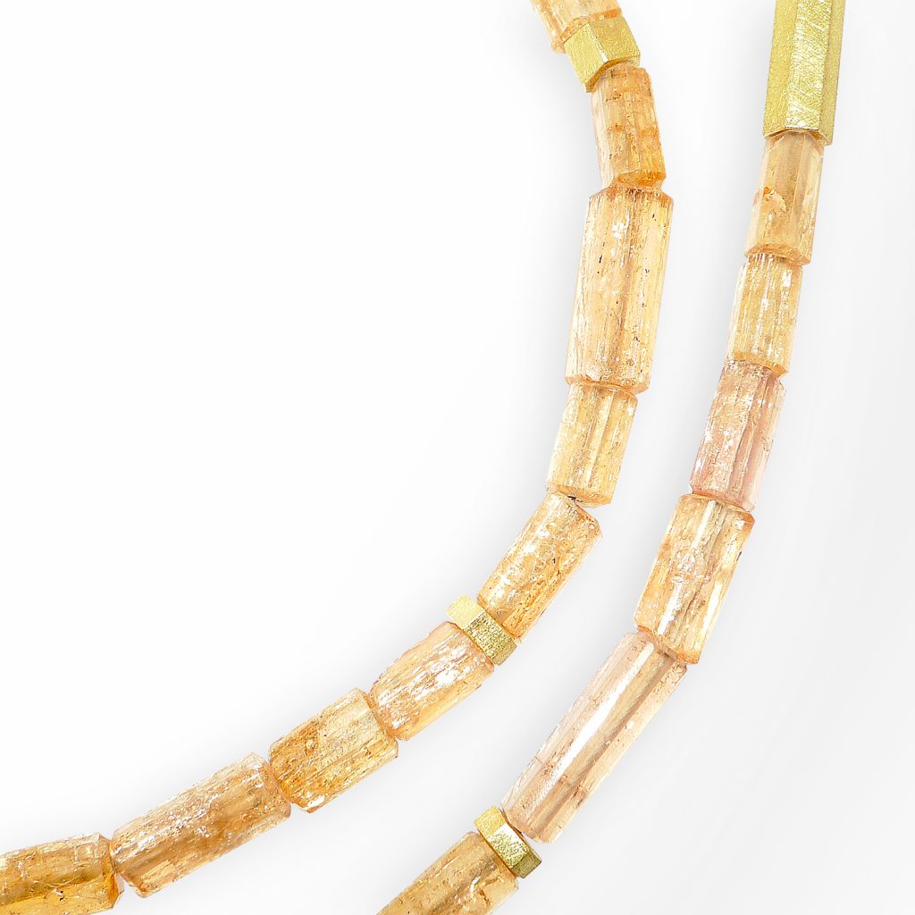 Halskette-Imperial-Topas-facettiert-Gelbgold-750_web Halskette, Imperial-Topas, facettiert, Zwischenelemente Gelbgold 750